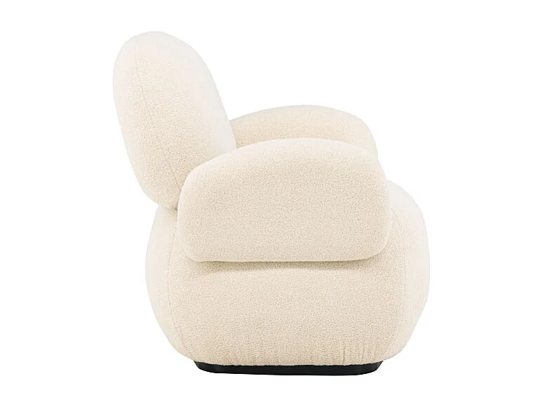 Fauteuil Design Chenille "Sevilla" 105cm Beige