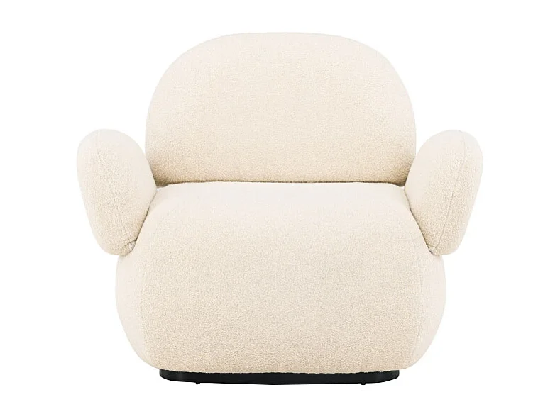Fauteuil Design Chenille "Sevilla" 105cm Beige