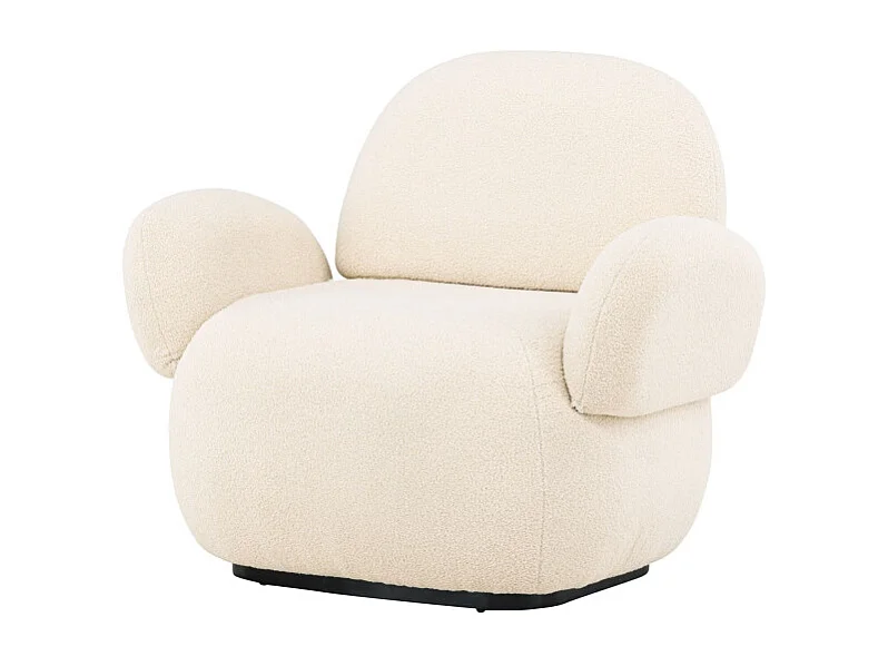 Fauteuil Design Chenille "Sevilla" 105cm Beige
