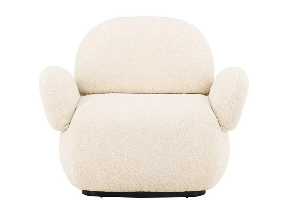 Fauteuil Design Chenille "Sevilla" 105cm Beige