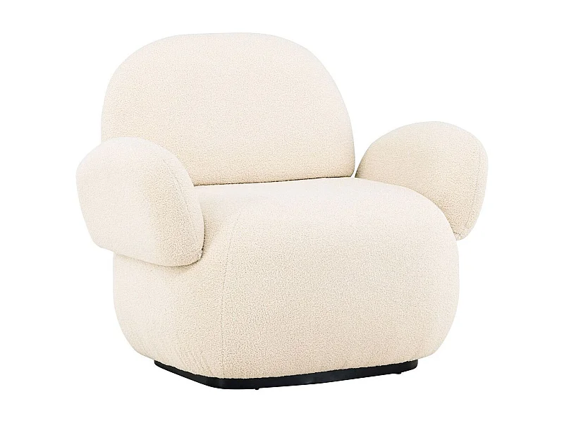 Fauteuil Design Chenille "Sevilla" 105cm Beige