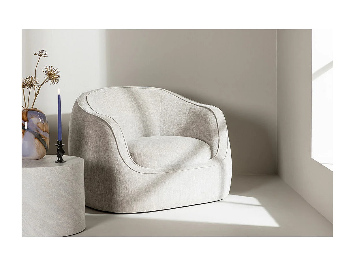 Elio fauteuil lichtgrijs.