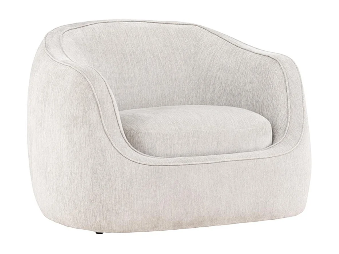 Fauteuil Design "Elio" 108cm Gris Clair