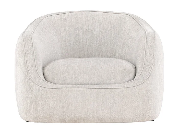 Fauteuil Design "Elio" 108cm Gris Clair