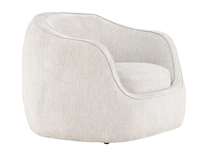 Fauteuil Design "Elio" 108cm Gris Clair