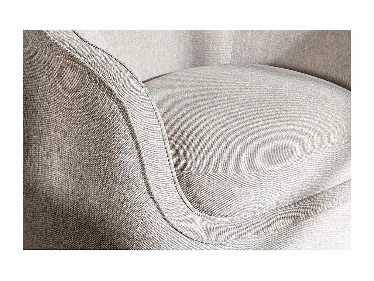 Fauteuil Design "Elio" 108cm Gris Clair