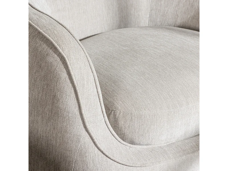 Fauteuil Design "Elio" 108cm Gris Clair