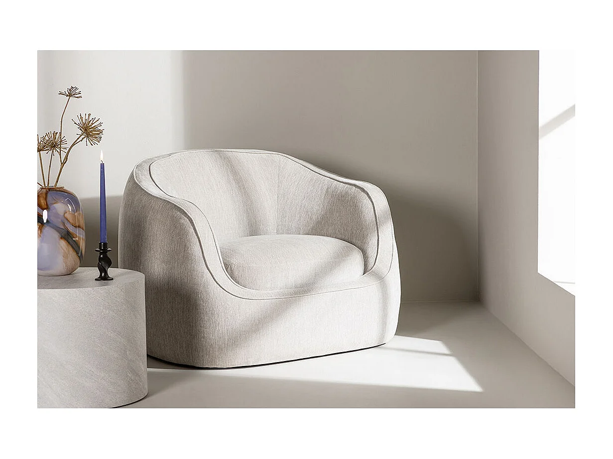 Elio fauteuil gris clair.