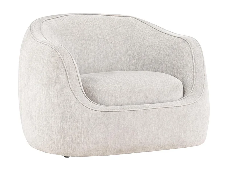 Fauteuil Design "Elio" 108cm Gris Clair