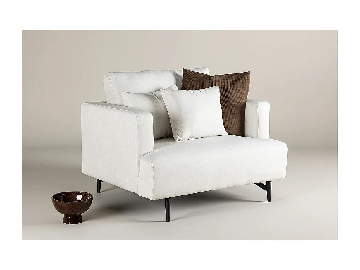 Fauteuil en Tissu "Sofia" 104cm Beige