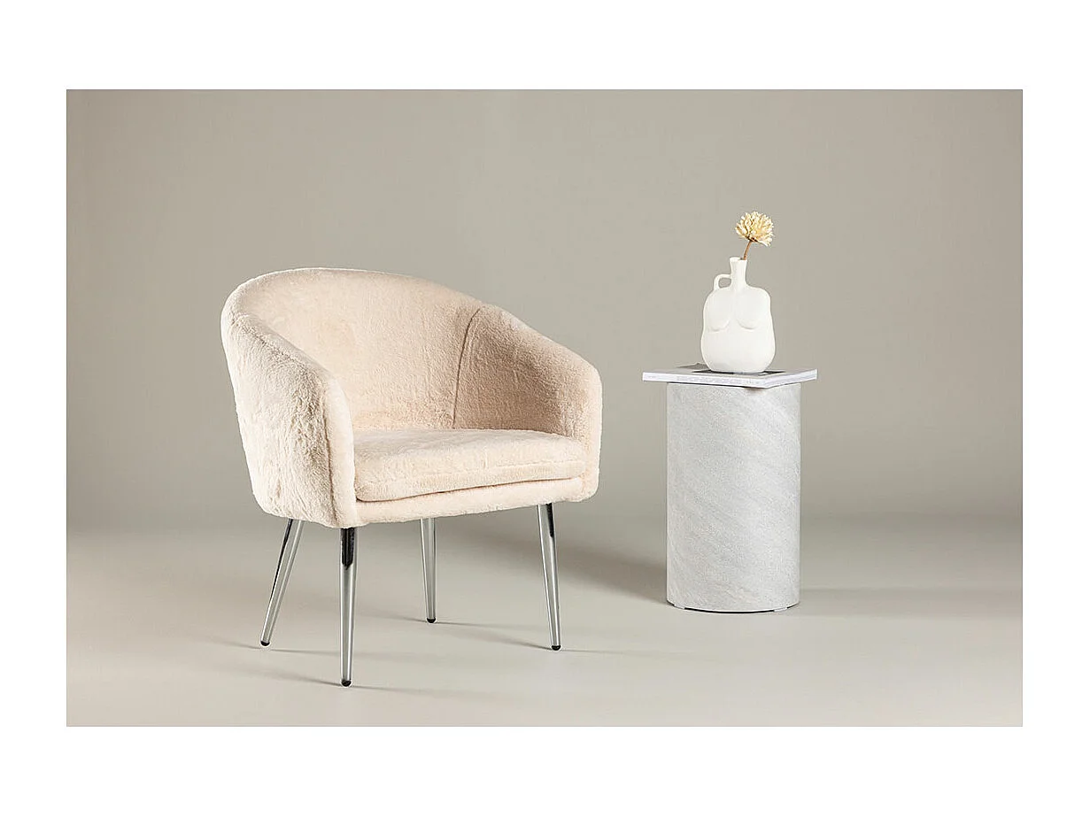 Wanda fauteuil teddy beige.