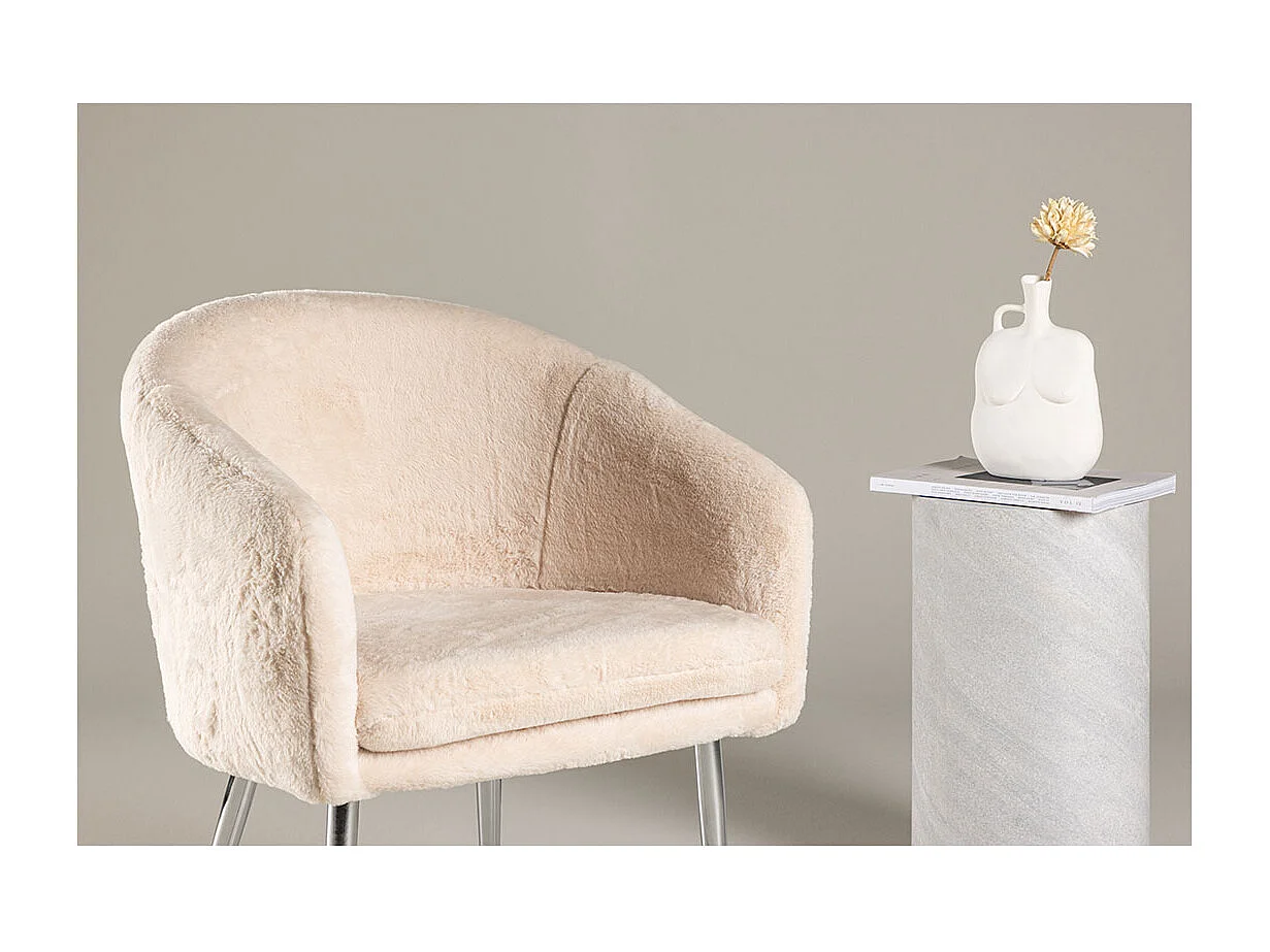 Wanda fauteuil teddy beige.
