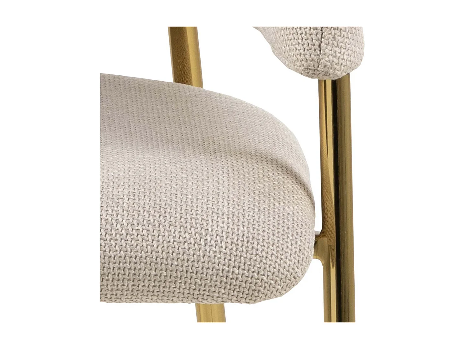 Ann chaise de salle à manger avec accoudoirs beige.