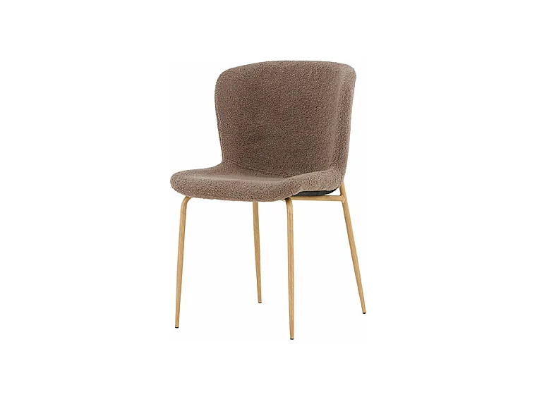 Modesto chaise de salle à manger teddy marron.