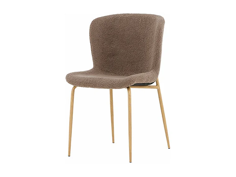 Modesto chaise de salle à manger teddy marron.