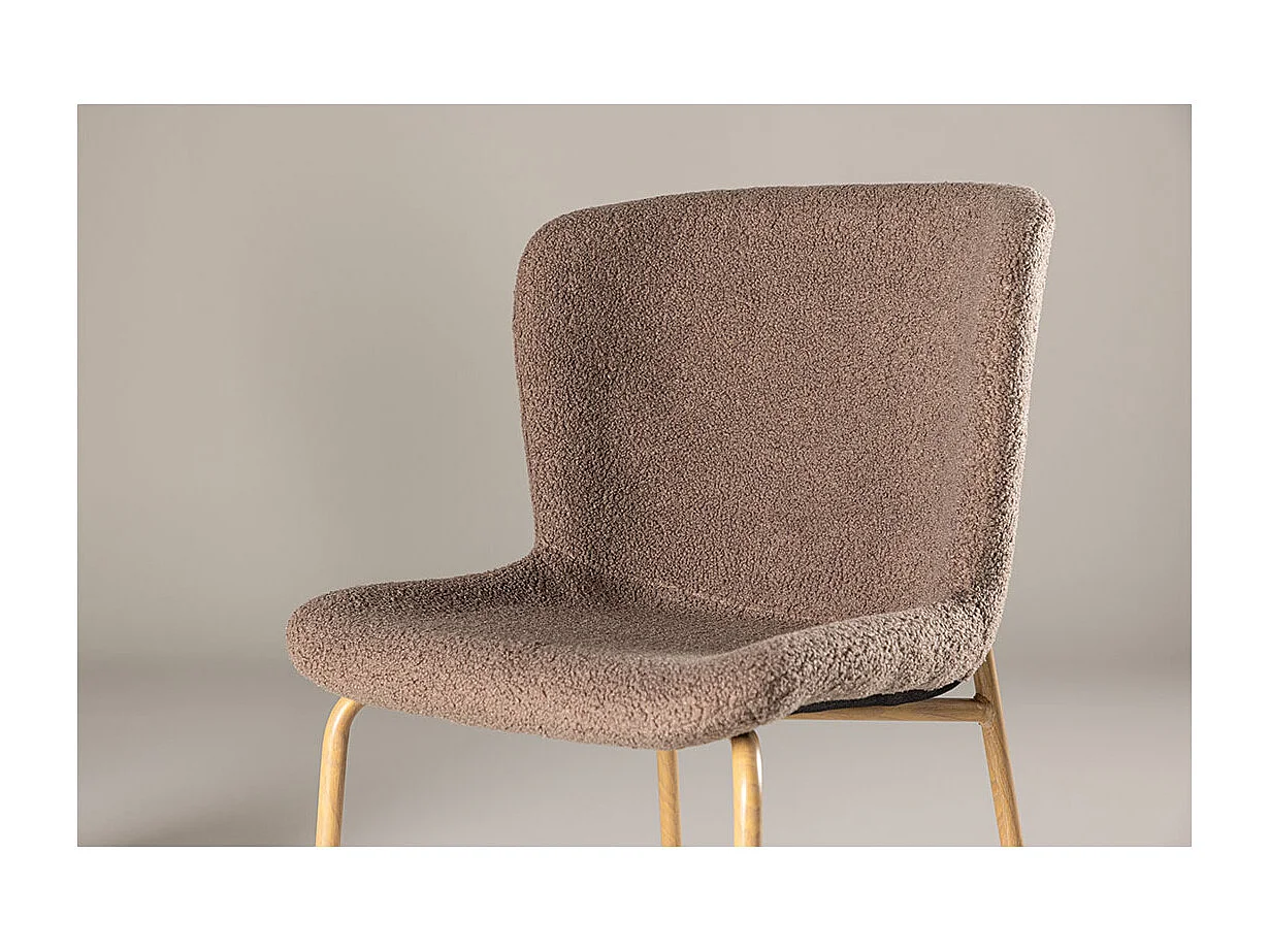 Modesto chaise de salle à manger teddy marron.
