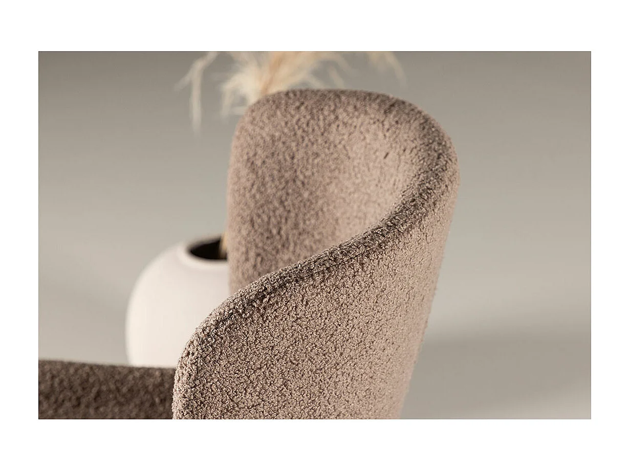 Modesto chaise de salle à manger teddy marron.