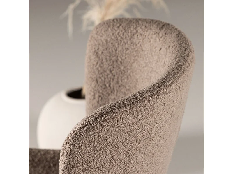 Modesto chaise de salle à manger teddy marron.