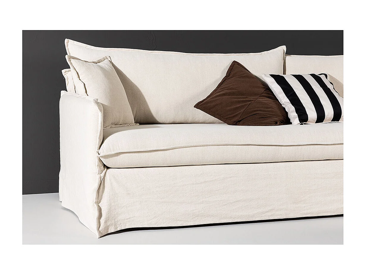 Canapé Droit 4 Places "Nova" 275cm Beige