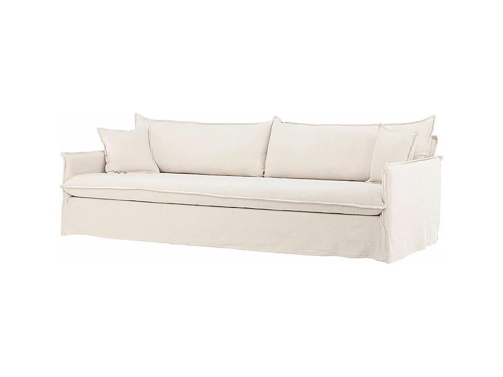 Canapé Droit 4 Places "Nova" 275cm Beige