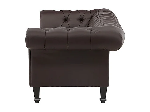 Ätran bank 3-zits PU kunstleer bruin.