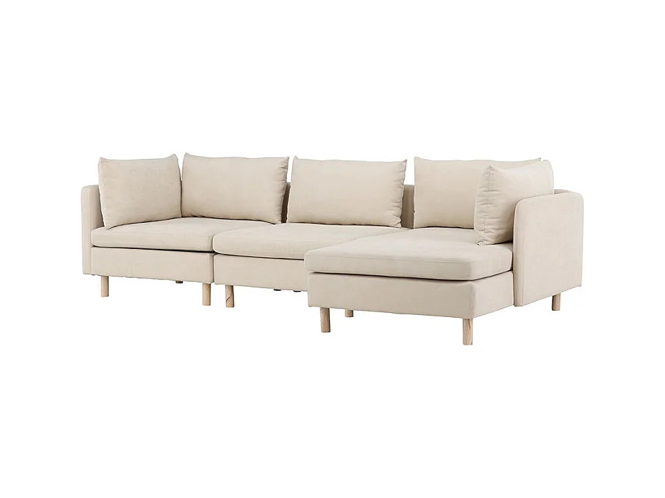 Canapé d'Angle Droit "Zero" 277cm Beige