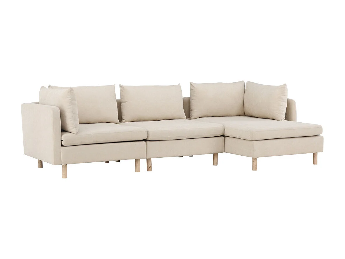 Canapé d'Angle Droit "Zero" 277cm Beige