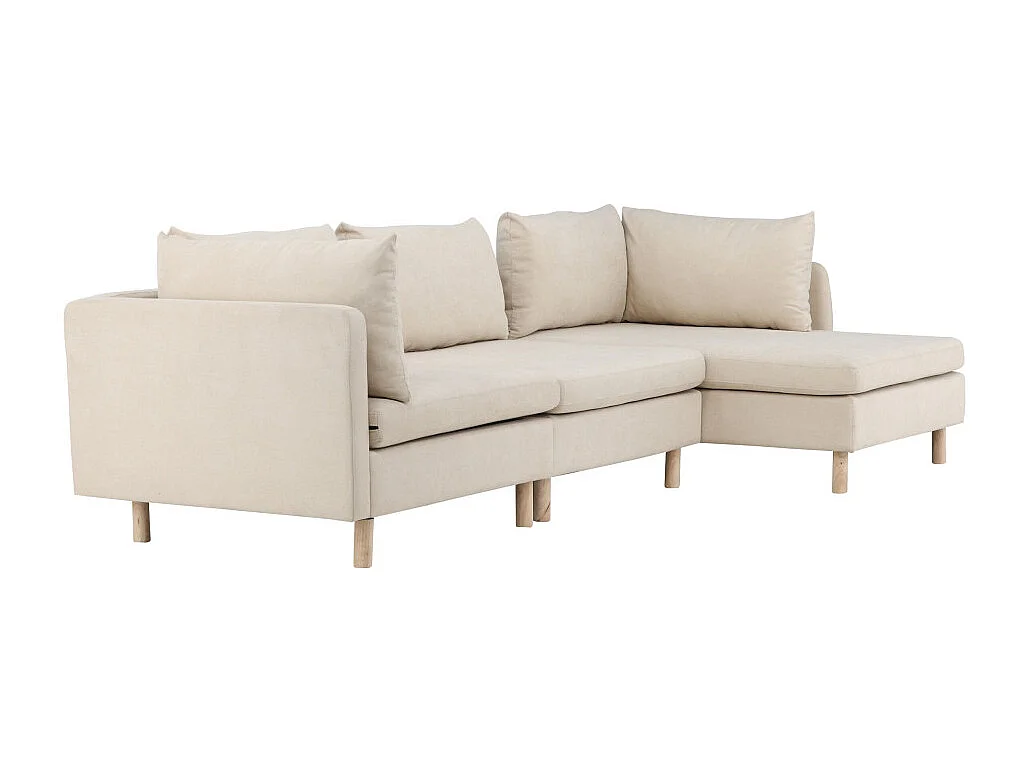 Canapé d'Angle Droit "Zero" 277cm Beige