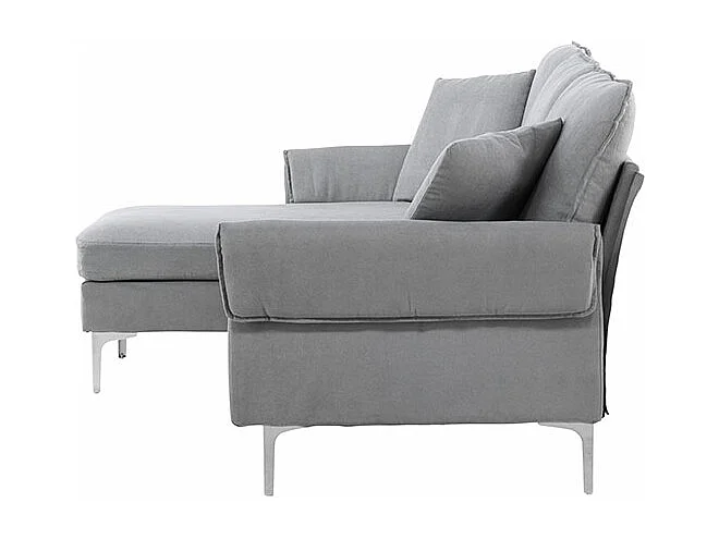 Toulouse bank chaise longue bank linkse grijs.