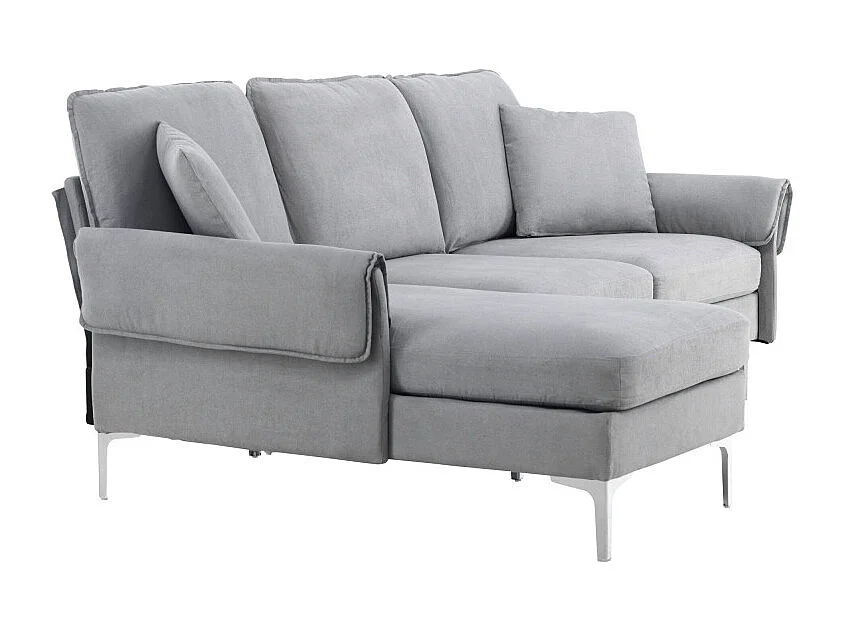 Canapé d'Angle Réversible "Remis" 241cm Gris Foncé