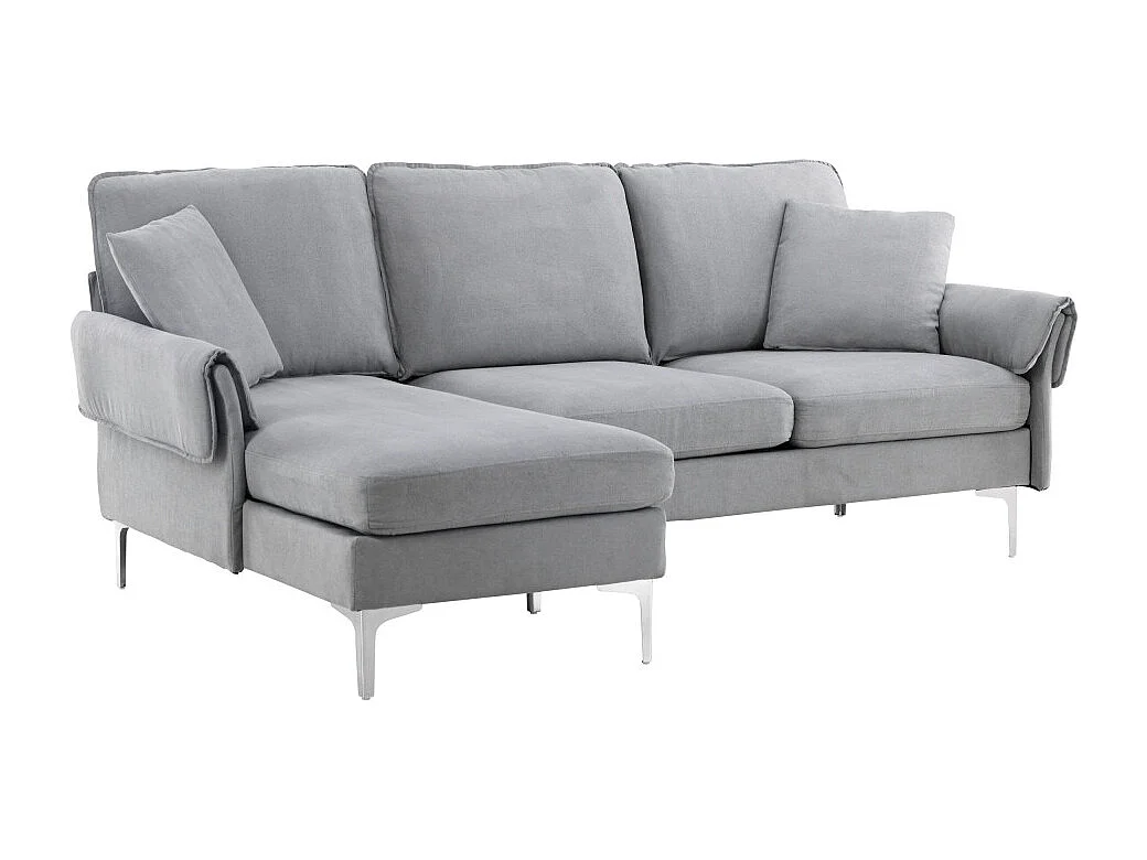 Canapé d'Angle Réversible "Remis" 241cm Gris Foncé