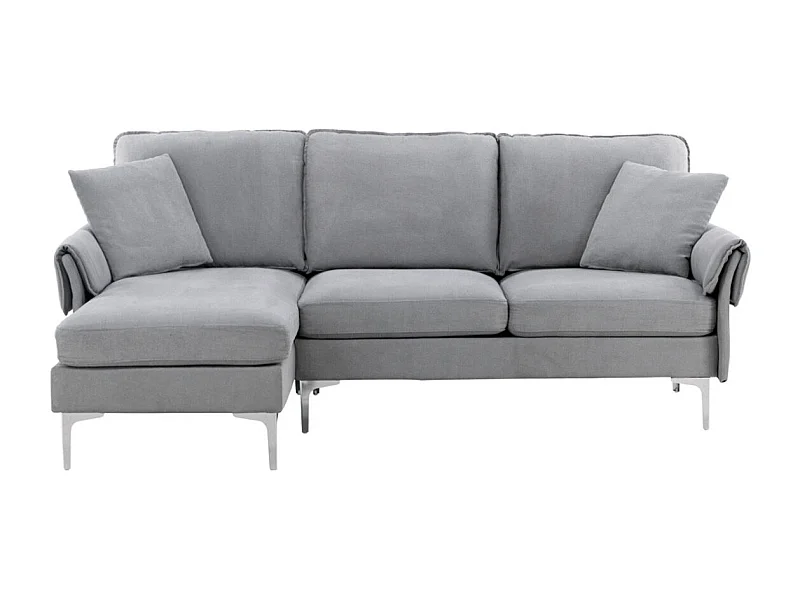 Canapé d'Angle Réversible "Remis" 241cm Gris Foncé