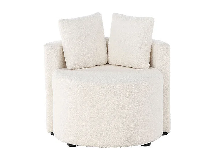 Kelso canapé pour enfants teddy blanc.