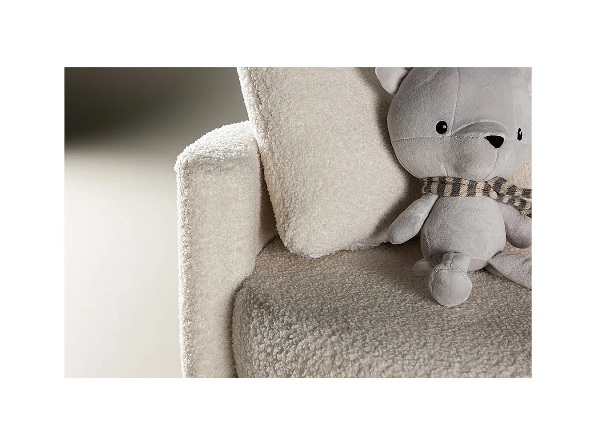 Kelso canapé pour enfants teddy blanc.
