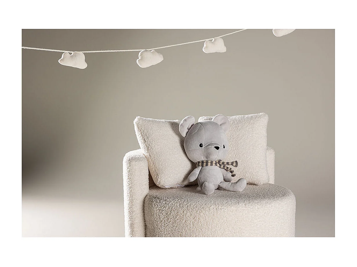 Kelso canapé pour enfants teddy blanc.