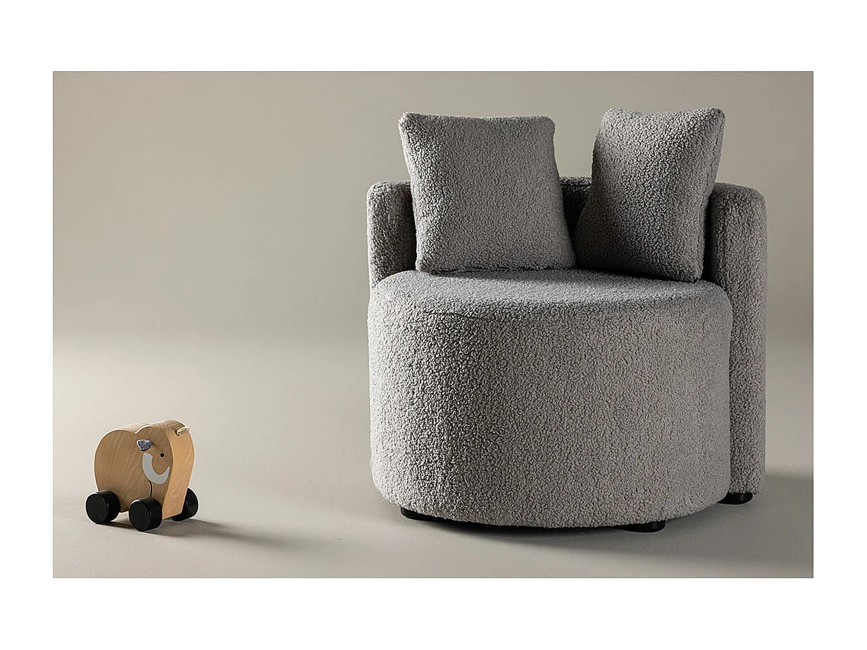 Kelso canapé pour enfants teddy gris.