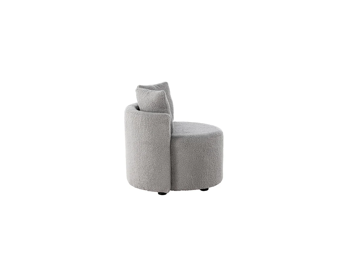 Fauteuil Enfant en Tissu Bouclé "Kelso" 59cm Gris