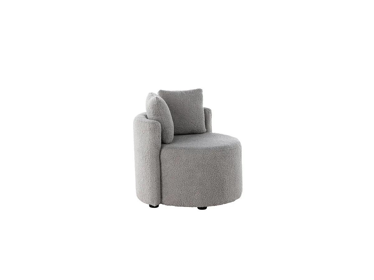 Fauteuil Enfant en Tissu Bouclé "Kelso" 59cm Gris