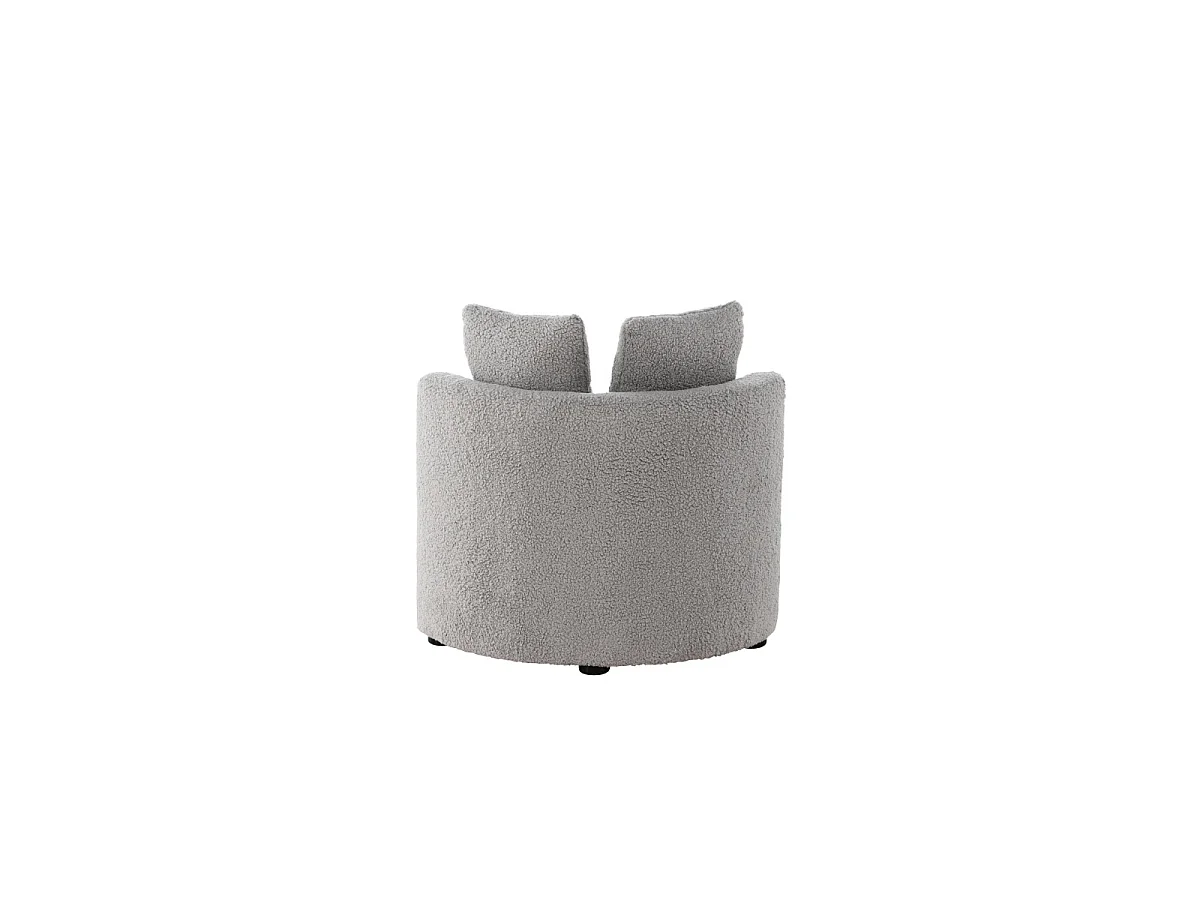 Fauteuil Enfant en Tissu Bouclé "Kelso" 59cm Gris