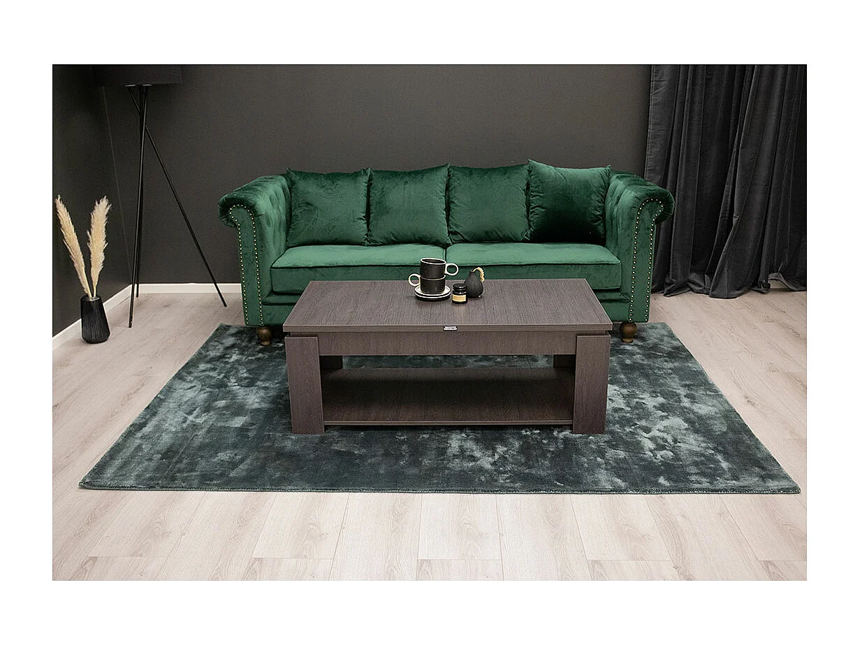 Canapé 3 Places en Velours "Chesterfield" 217cm Vert