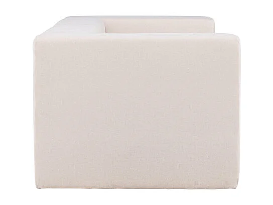 Canapé 3 Places Effet Lin "Lumi" 238cm Blanc