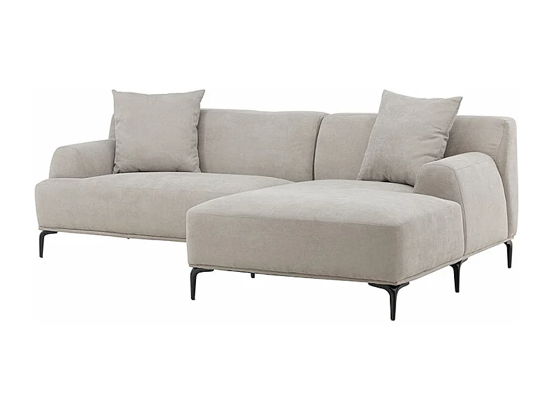 Canapé d'Angle Droit "Viskan" 242cm Gris Clair