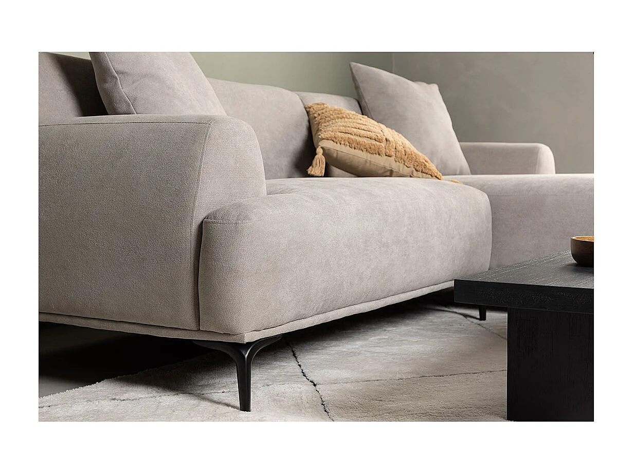 Canapé d'Angle Droit "Viskan" 242cm Gris Clair