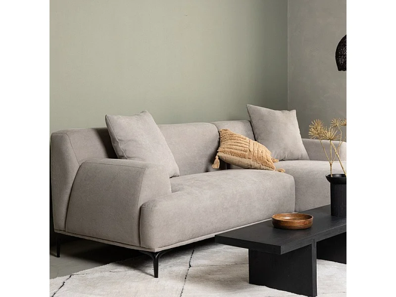 Canapé d'Angle Droit "Viskan" 242cm Gris Clair