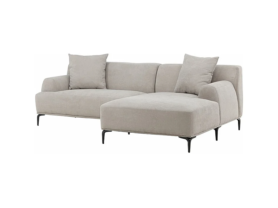 Canapé d'Angle Droit "Viskan" 242cm Gris Clair