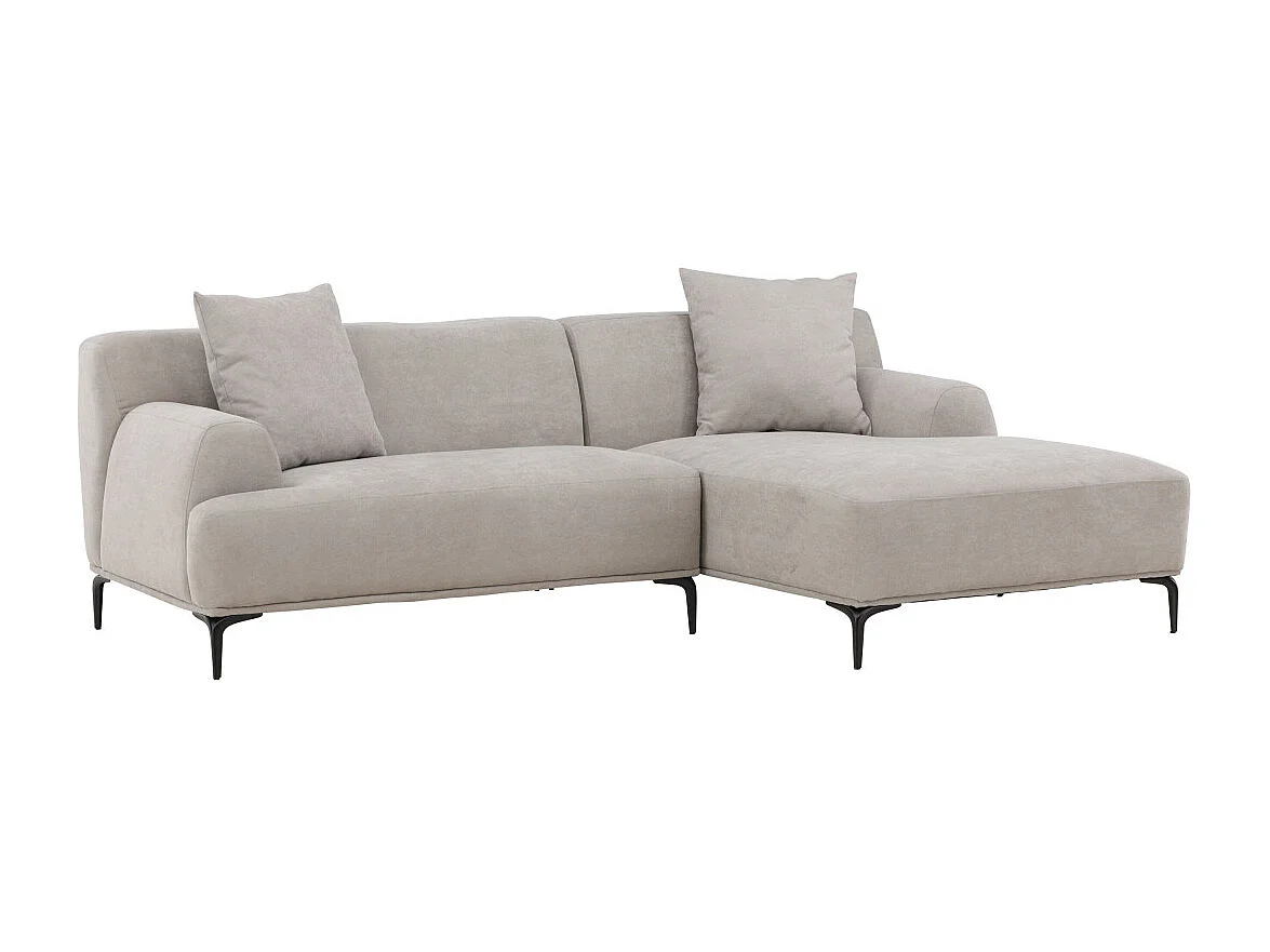 Canapé d'Angle Droit "Viskan" 242cm Gris Clair