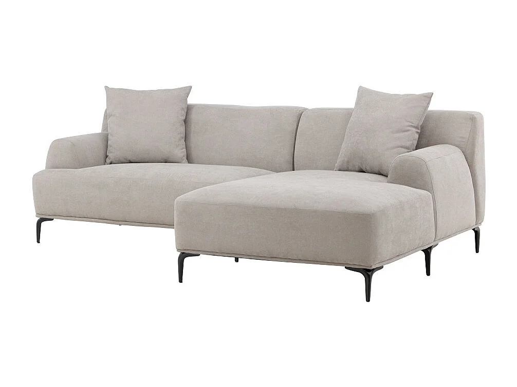 Canapé d'Angle Droit "Viskan" 242cm Gris Clair