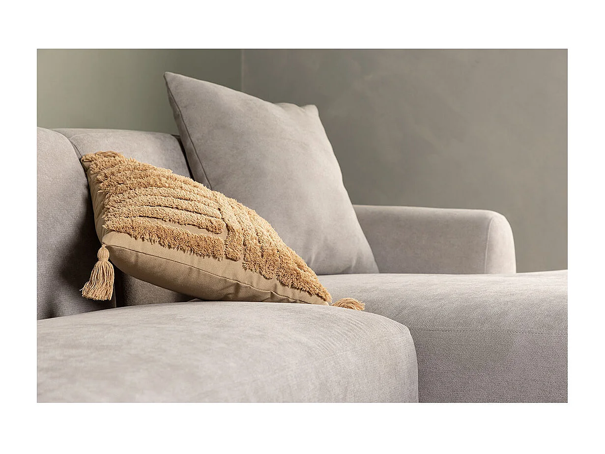 Canapé d'Angle Droit "Viskan" 242cm Gris Clair