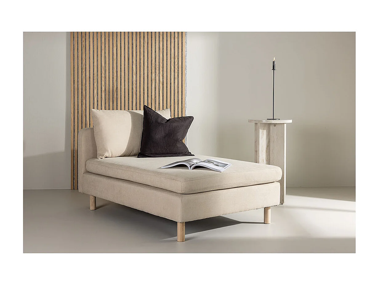 Zero canapé, lit de repos module de canapé méridienne beige.
