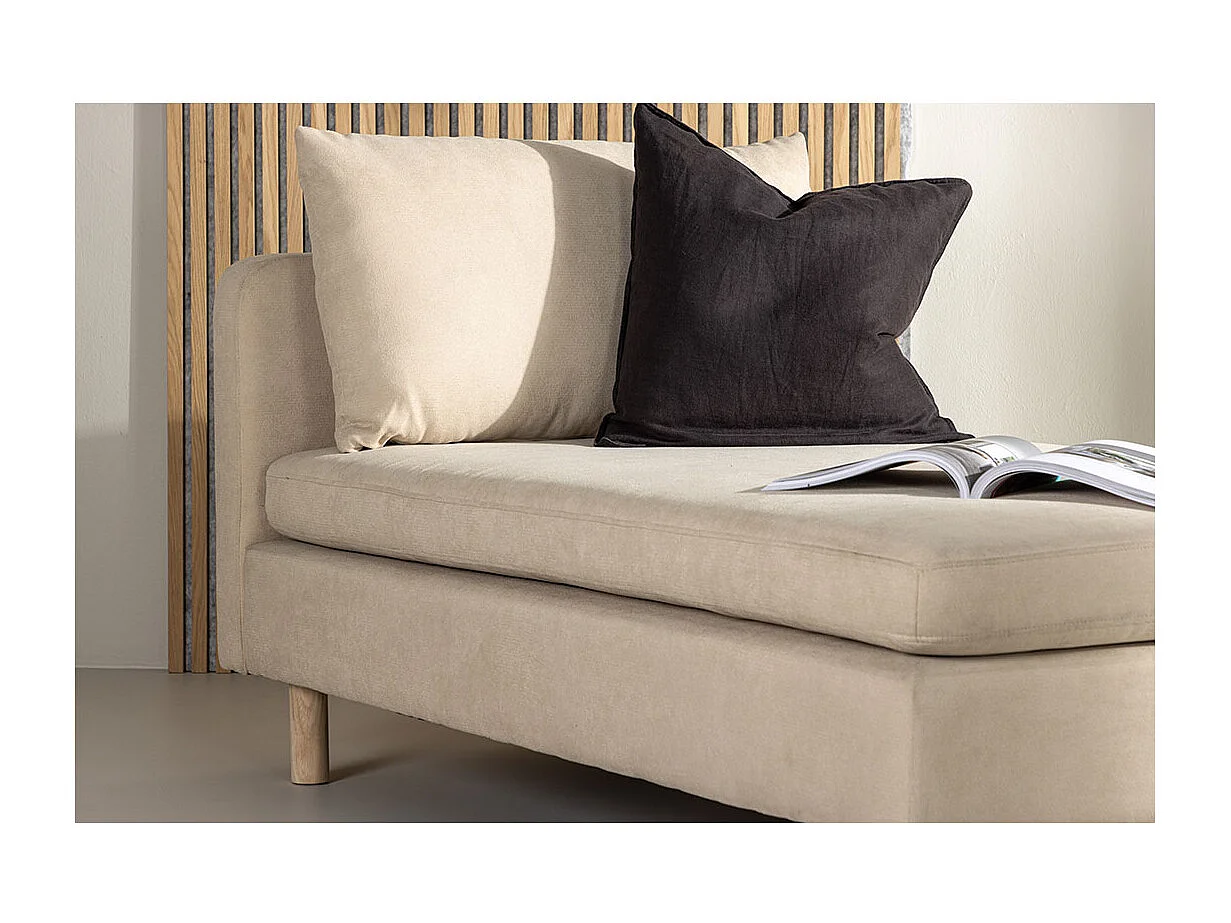 Zero canapé, lit de repos module de canapé méridienne beige.
